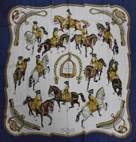 A Hermes scarf, boxed